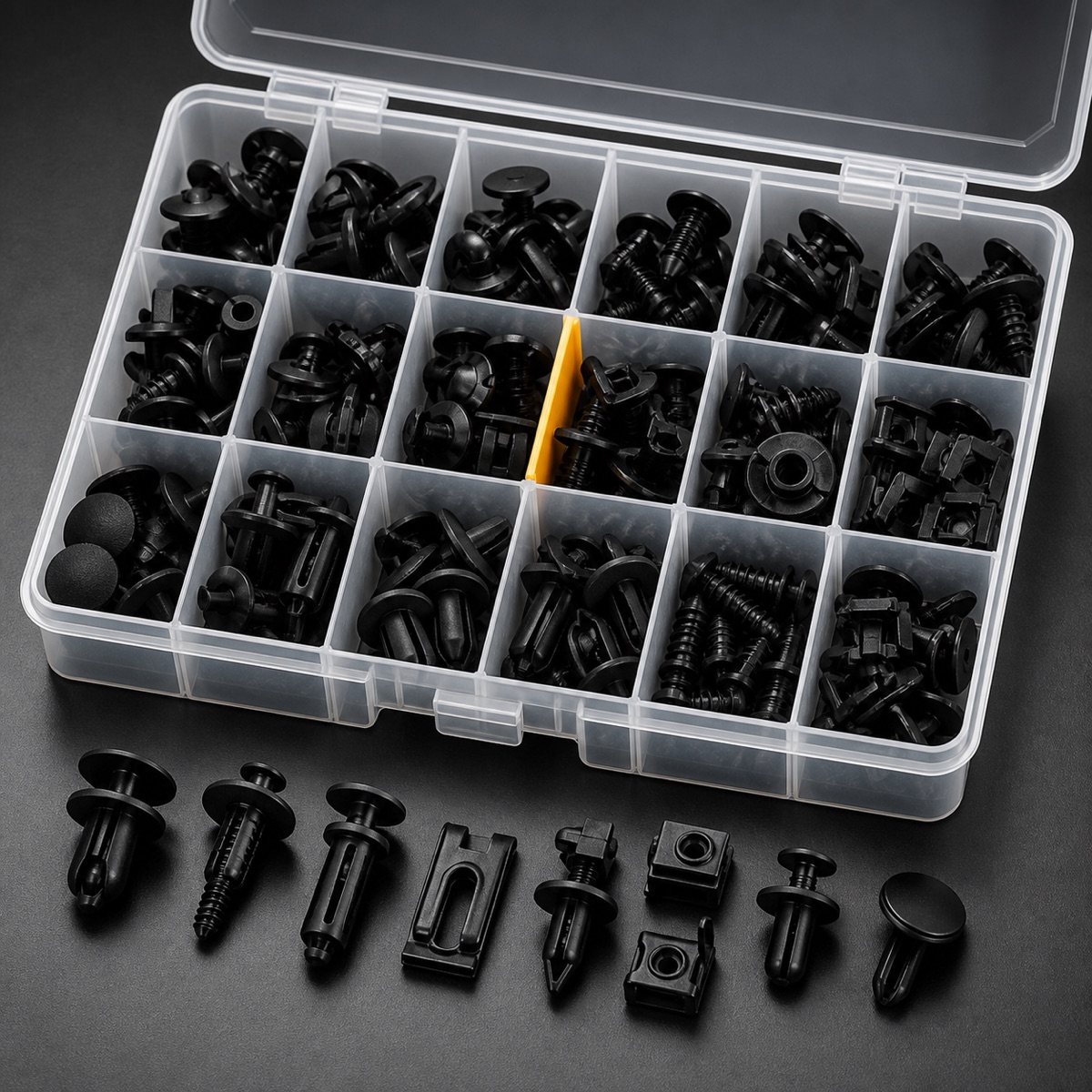Bumper Retainer & Push Rivet Kit - 200pc for UK garage and bodyshop trade buyers